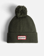 Unisex Kambaba Green Ribbed Pom Beanie/Gloves Box Set