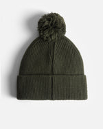 Unisex Kambaba Green Ribbed Pom Beanie/Gloves Box Set