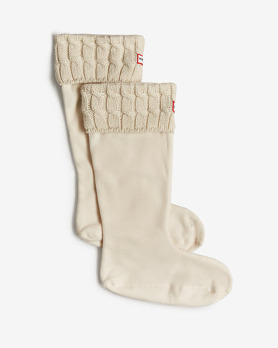 Recycled 6 Stitch Cable Cuff Tall Boot Socks
