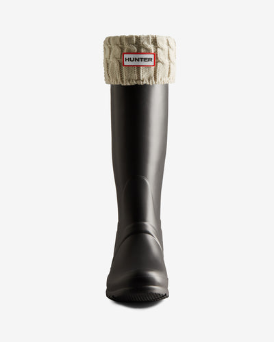 Recycled 6 Stitch Cable Cuff Tall Boot Socks