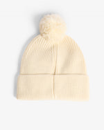 Unisex Antique White Skye Pom Pom Beanie