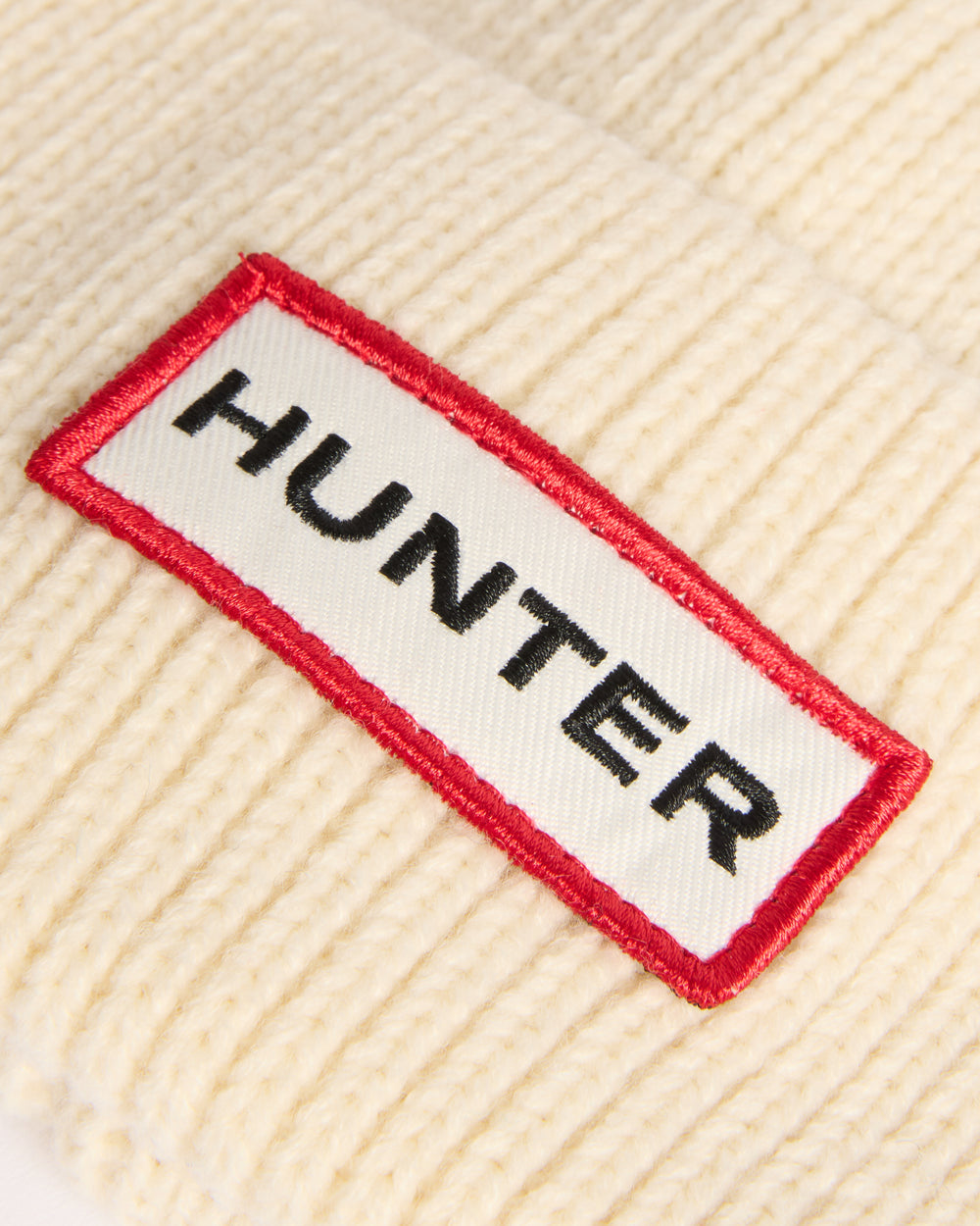 Unisex Antique White Skye Pom Pom Beanie