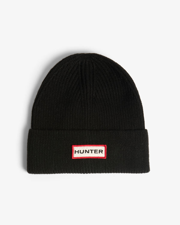 Unisex Black Rory Turn Up Beanie