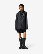 Unisex Black Downpour Izzy PU Hooded Jacket