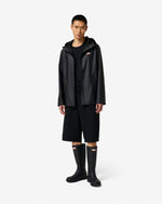 Unisex Black Downpour Izzy PU Hooded Jacket