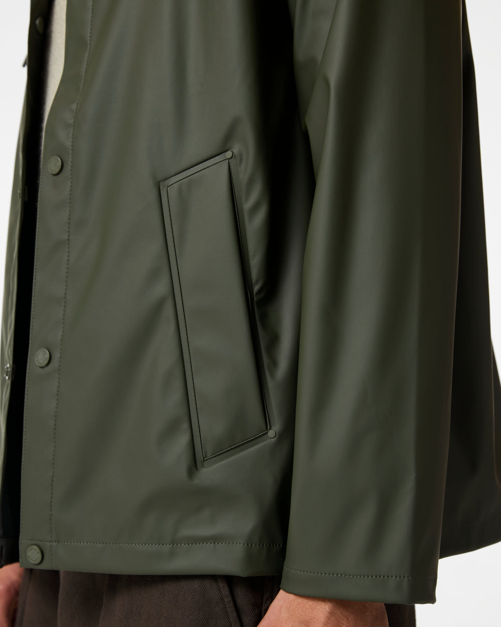 Unisex Kambaba Green Downpour Izzy PU Hooded Jacket