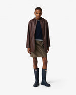 Unisex Chocolate Brown Downpour Andrea PU Rain Coat