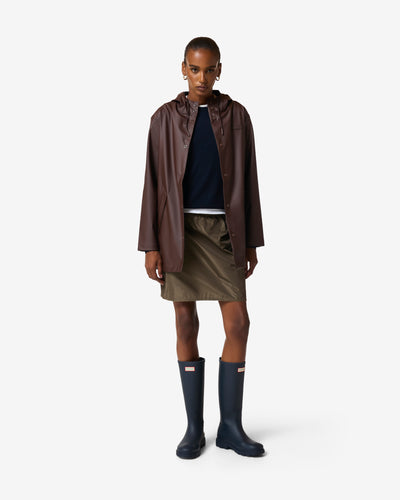 Unisex Chocolate Brown Downpour Andrea PU Rain Coat