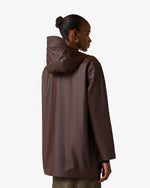 Unisex Chocolate Brown Downpour Andrea PU Rain Coat