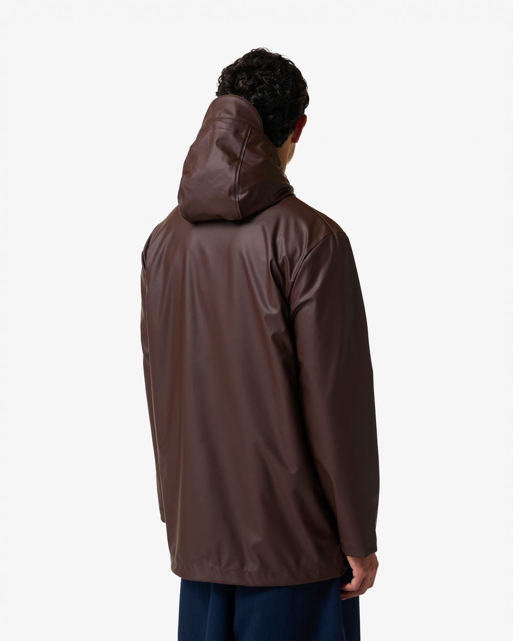 Unisex Chocolate Brown Downpour Andrea PU Rain Coat