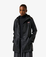 Unisex Black Downpour Jo PU Rain Parka