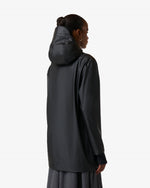 Unisex Black Downpour Jo PU Rain Parka