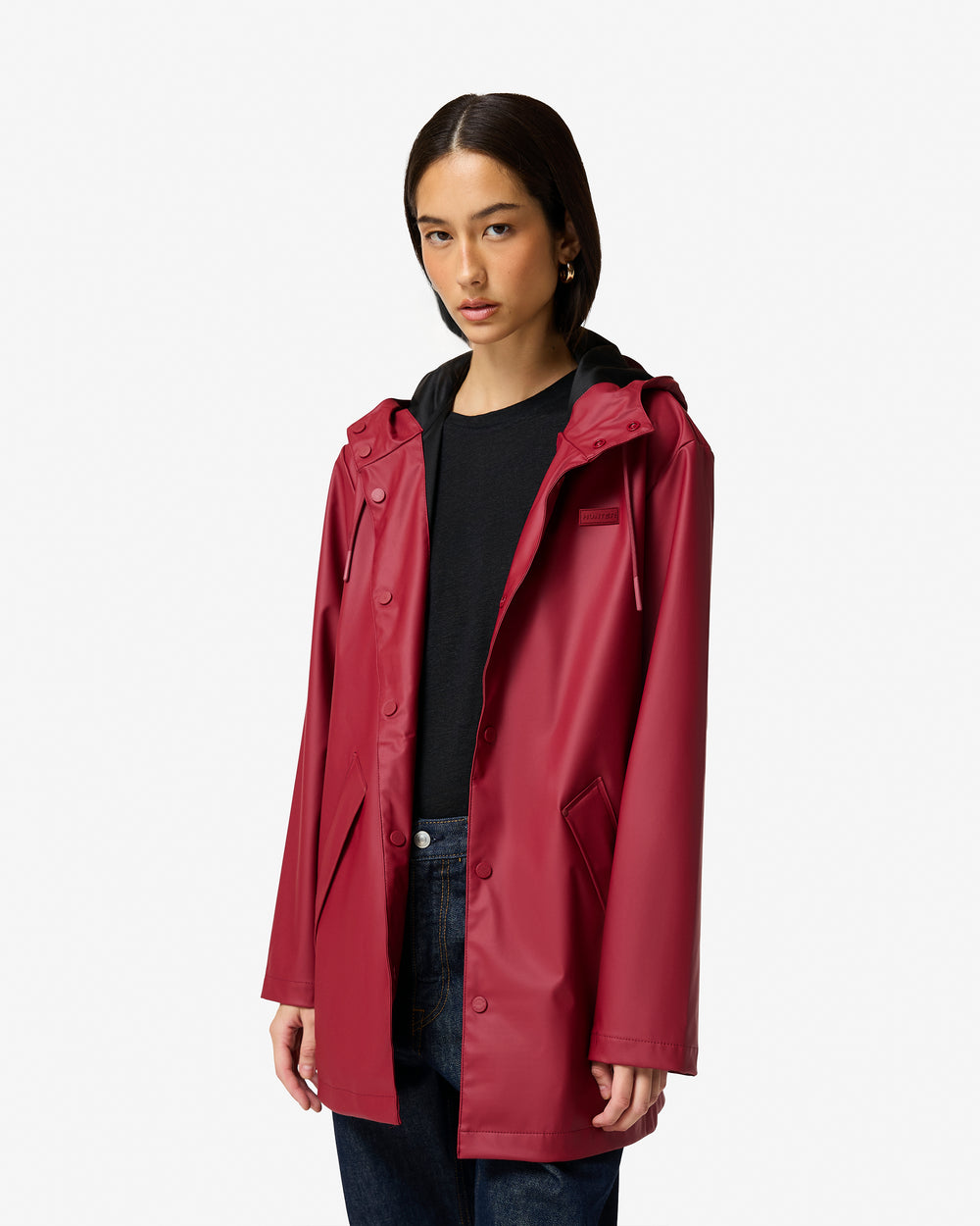 Unisex Merlot Downpour Jo PU Rain Parka