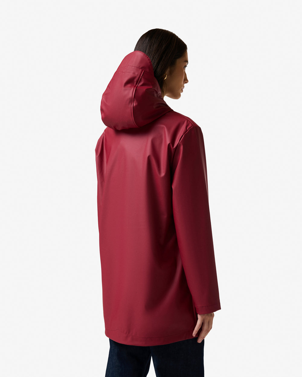 Unisex Merlot Downpour Jo PU Rain Parka