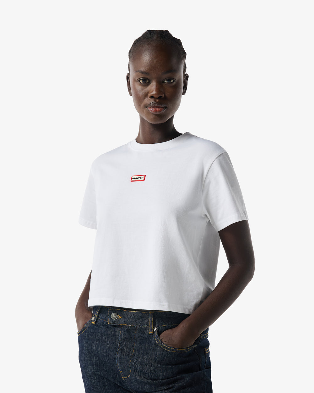Women's Essentials Logo Boxy Cropped T-Shirt