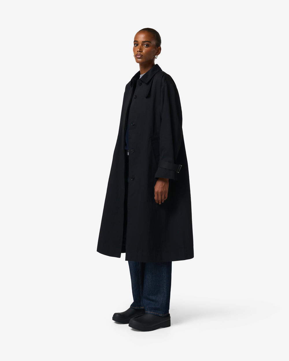 Women's Black Ley Long Coat