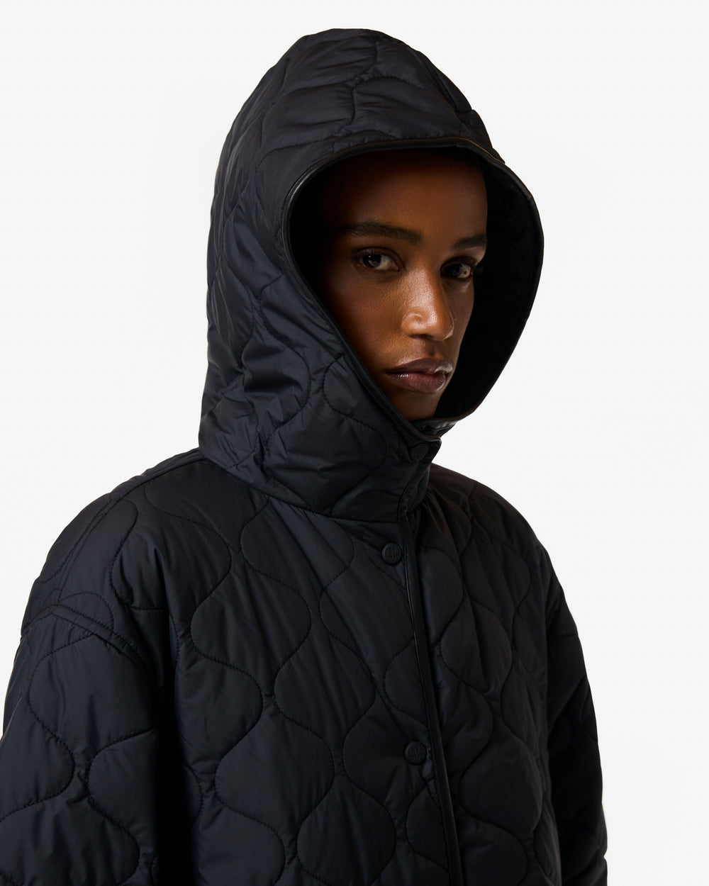Women's Black Lyne Quilted Parka