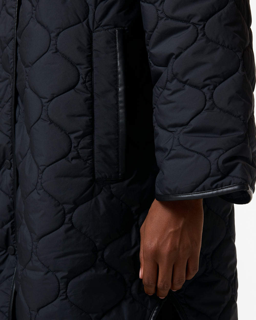 Women's Black Lyne Quilted Parka