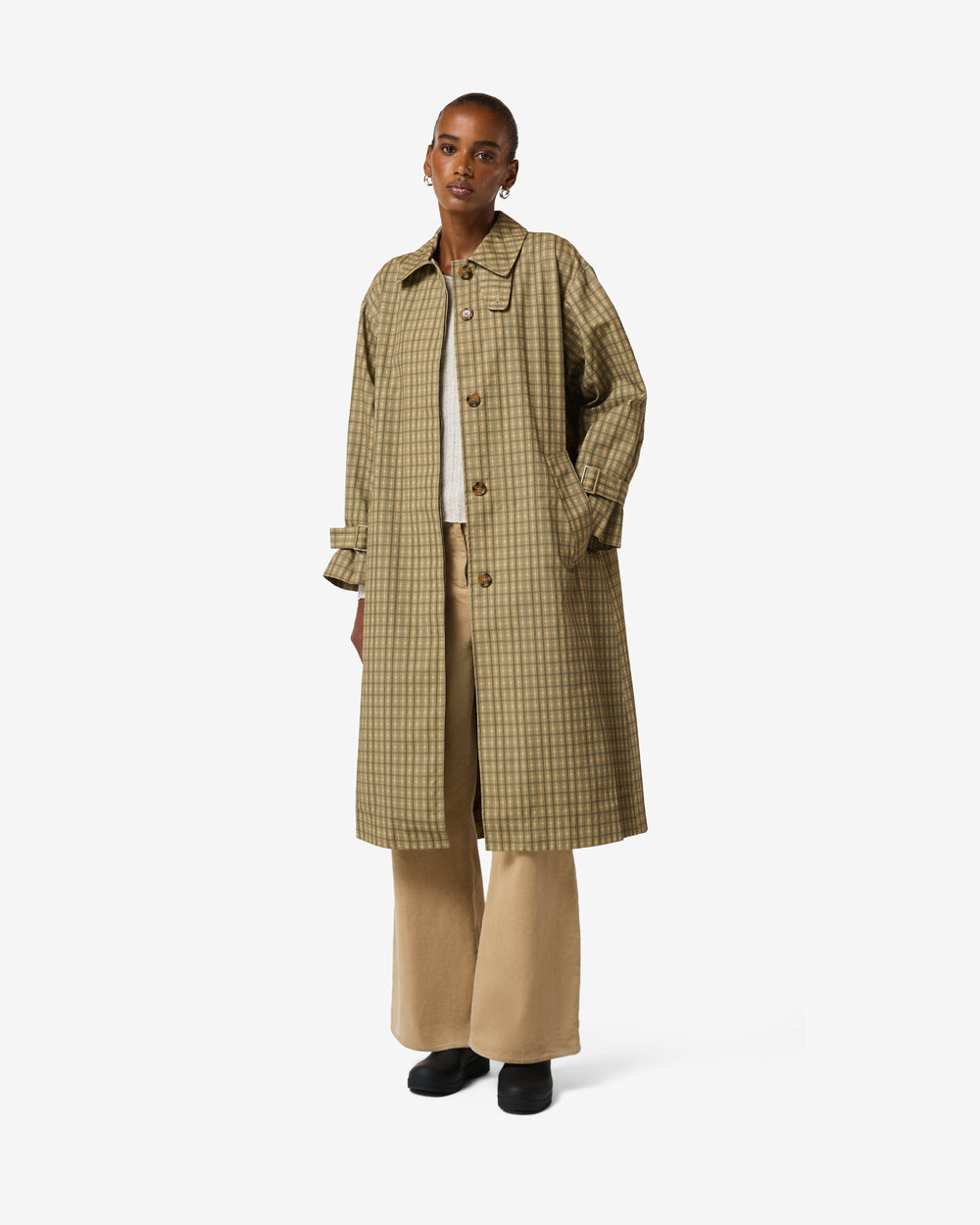 Women's Kelp Check Meagan Check Coat