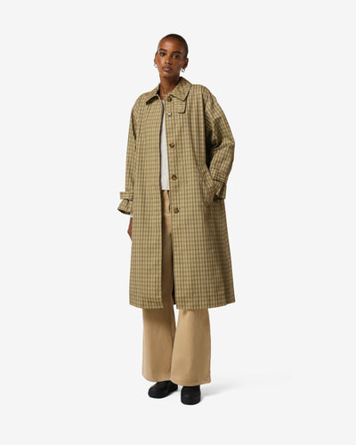Women's Kelp Check Meagan Check Coat