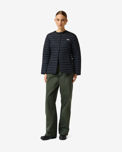 Women's Black Melissa Crewneck Liner Jacket