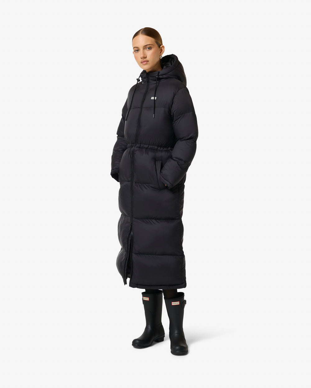 Women's Black Milfield Long Puffer Jacket