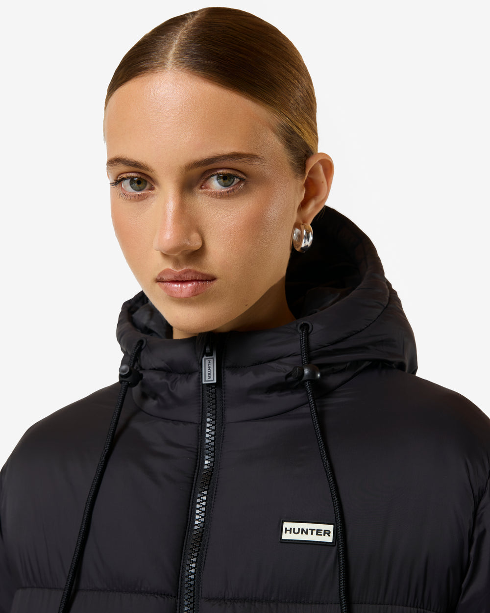 Women's Black Milfield Long Puffer Jacket