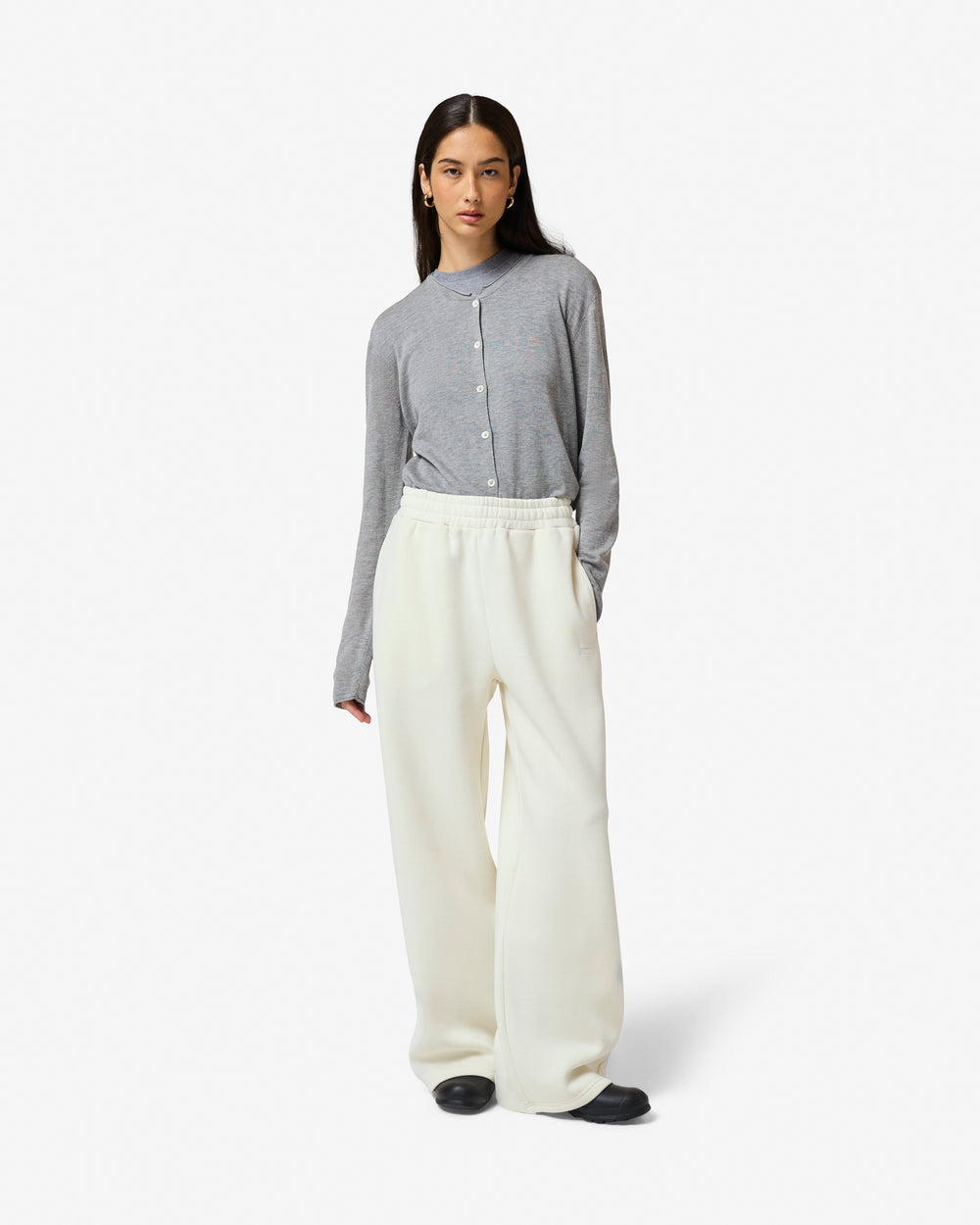 Women's Antique White Miriam Open Hem Trackpant