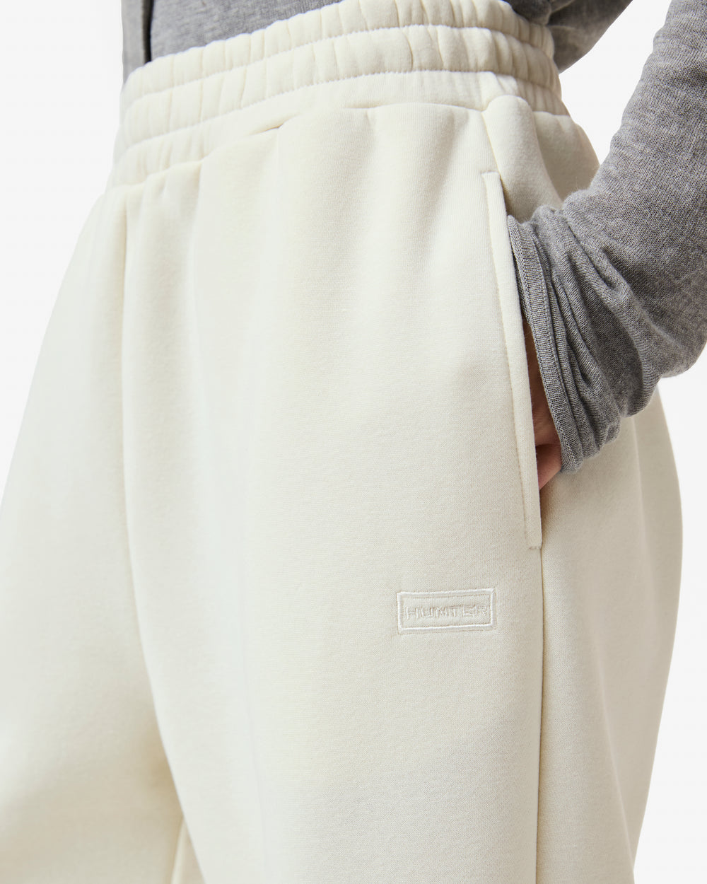 Women's Antique White Miriam Open Hem Trackpant