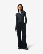 Women's Black Miriam Open Hem Trackpant