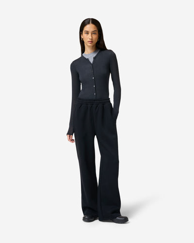 Women's Black Miriam Open Hem Trackpant
