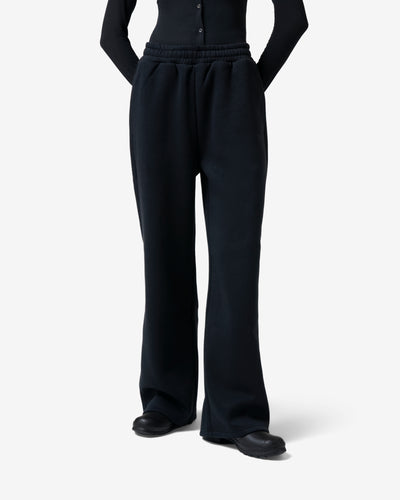 Women's Black Miriam Open Hem Trackpant
