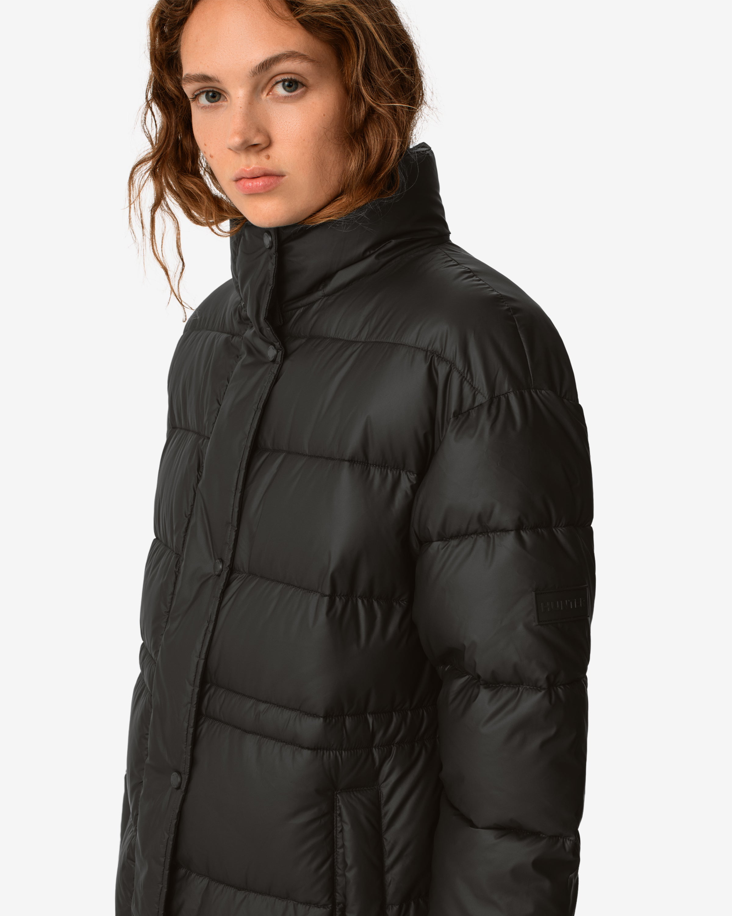 Hunter puffer jacket online womens