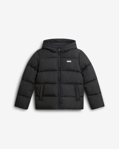 Kids Black Mohill Hooded Puffer Jacket