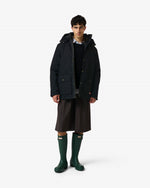 Displays a model wearing the Black 'Hunter' branded Men's Original 170 Yrs Anniversary Jacket