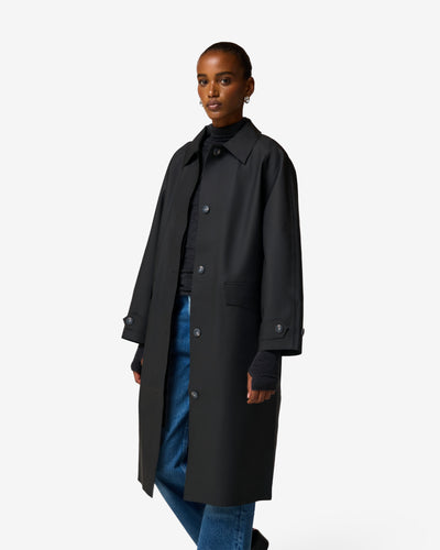 Women's Black Mayar Rain Coat