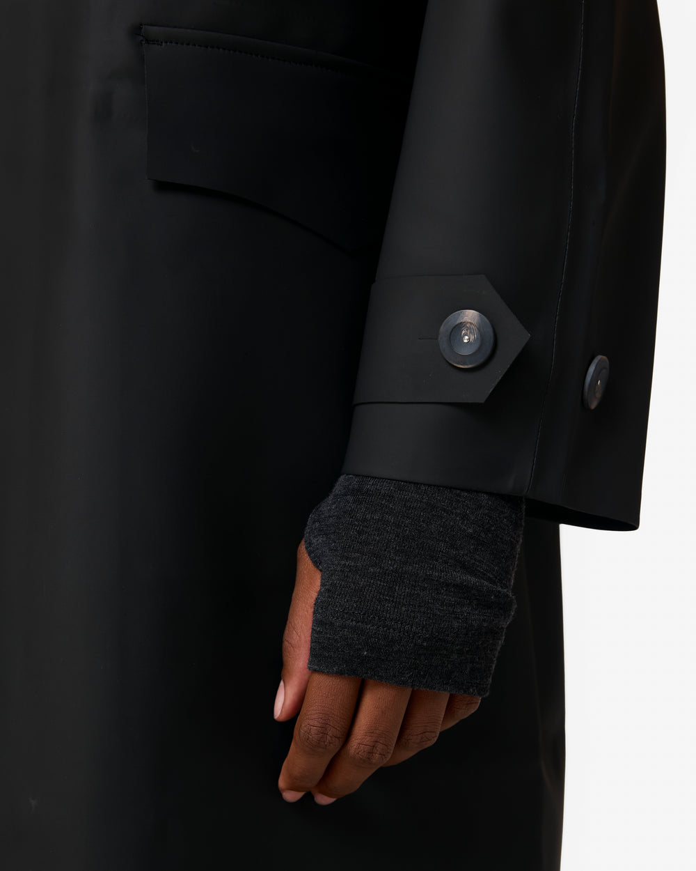 Women's Black Mayar Rain Coat