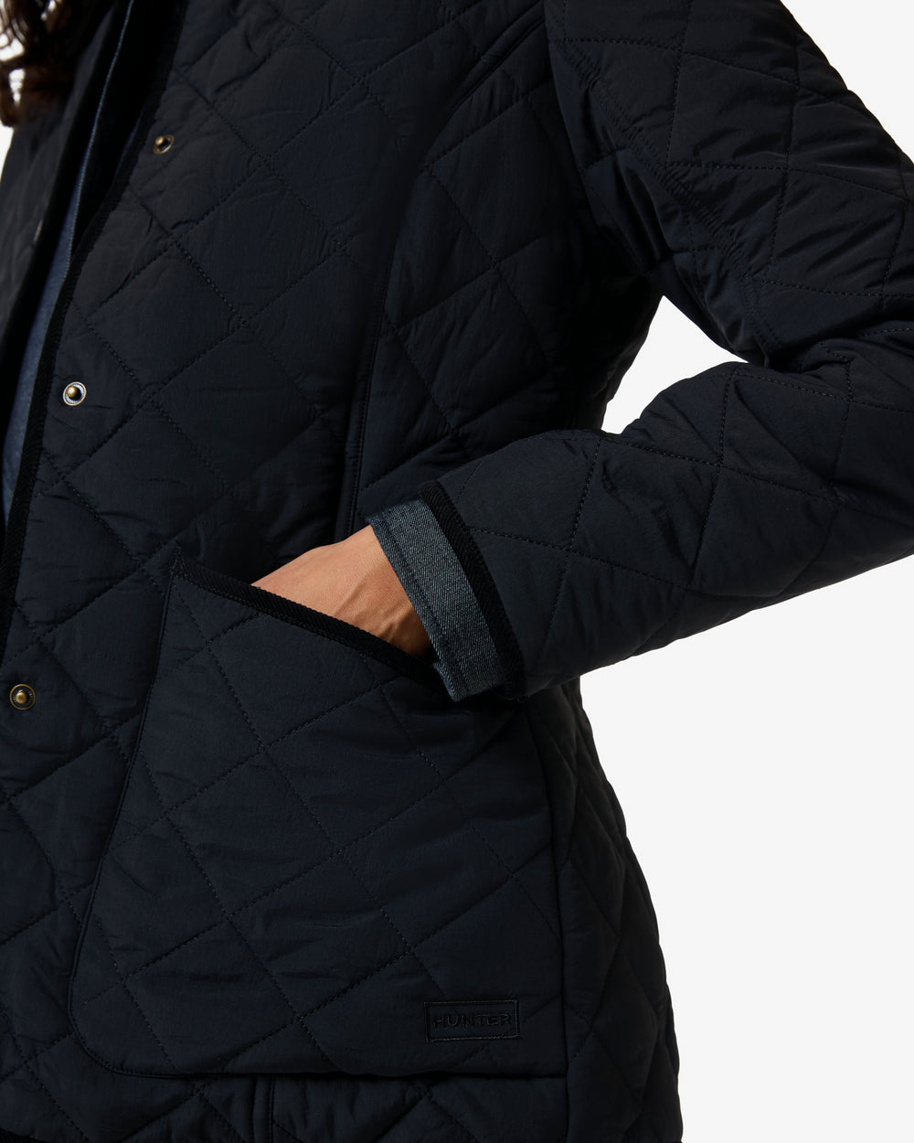 Women's Black Originals Fitted Quilted Jacket