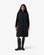 Women's Black Originals Long Quilted Gilet