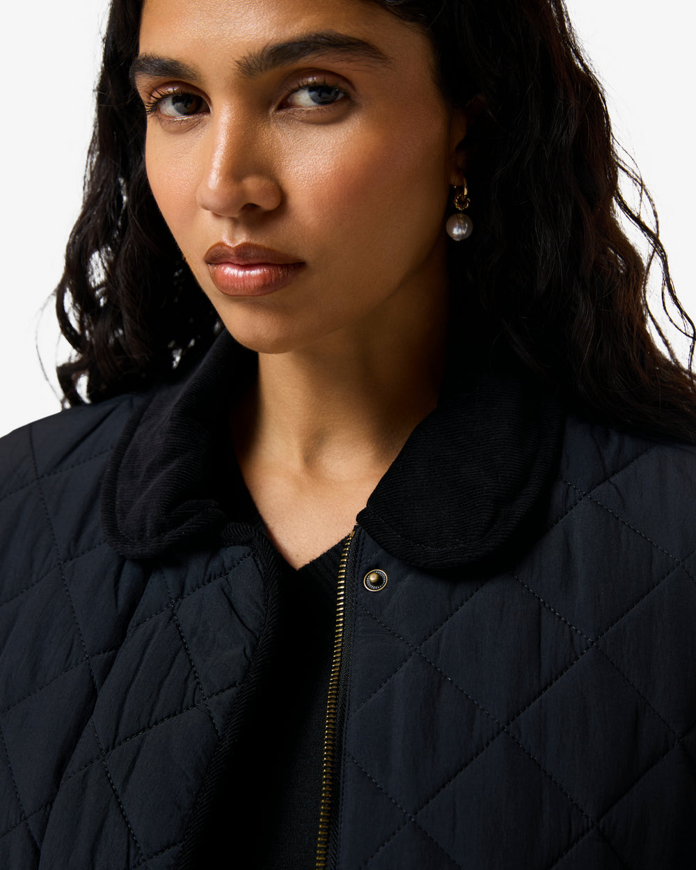 Women's Black Originals Long Quilted Gilet
