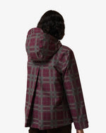 Displays a model wearing the Port Royale 'Hunter' branded Women's Original Waterproof Tartan Jacket