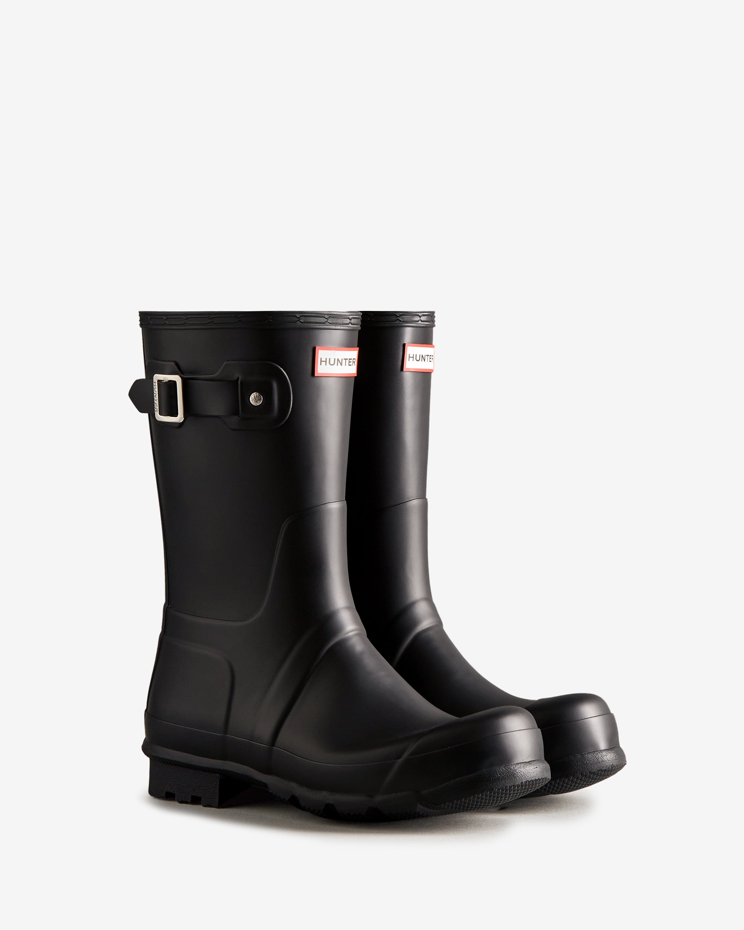 Flat black discount hunter boots