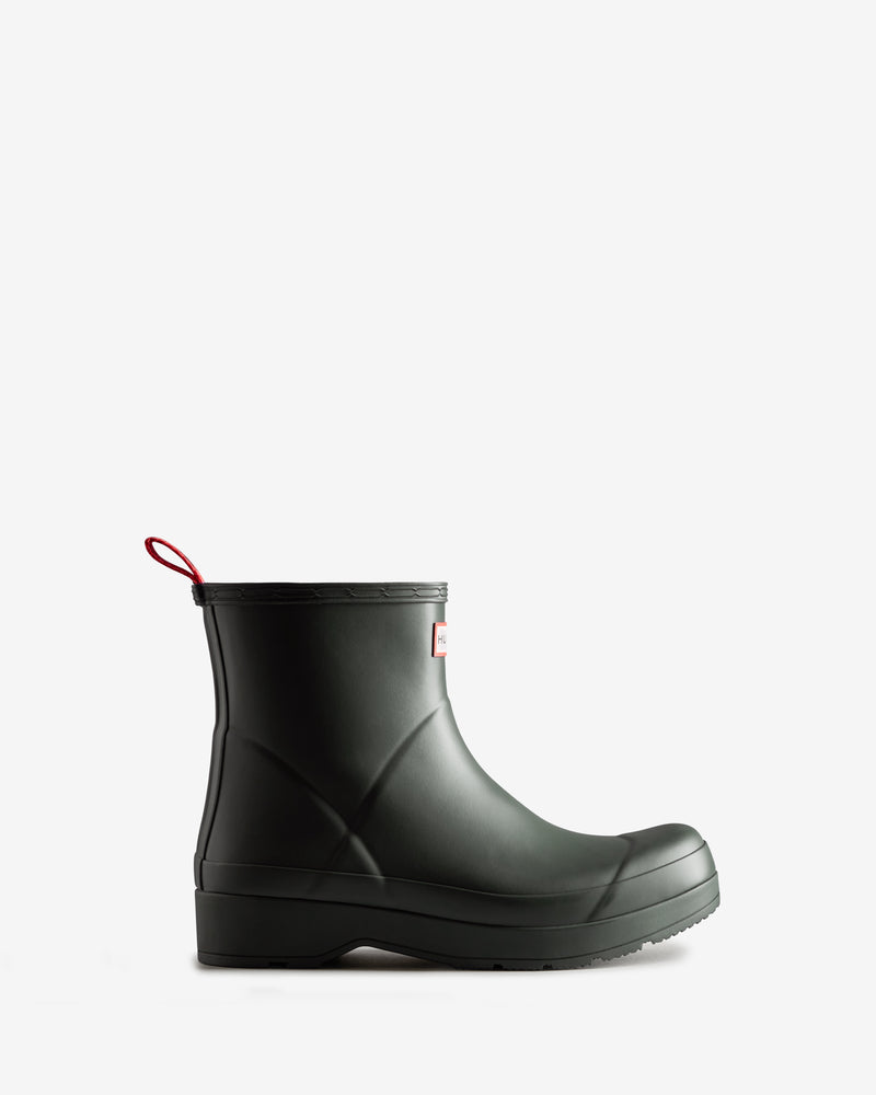 Displays the Artic Moss 'Hunter' branded Men's Play Short Wellington Boot

