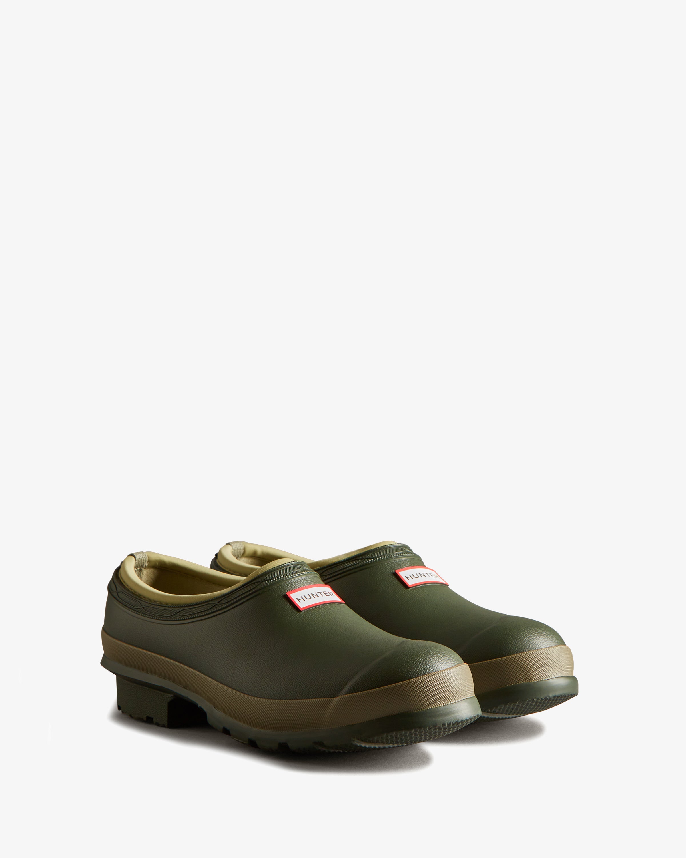 Women's Dark Olive Gardener Neoprene Lined Clogs – Hunter Boots UK