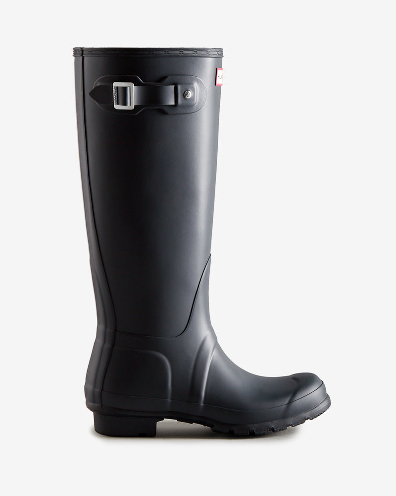 Displays the envy 'Hunter' branded Women's Navy Original Tall Wellington Boot