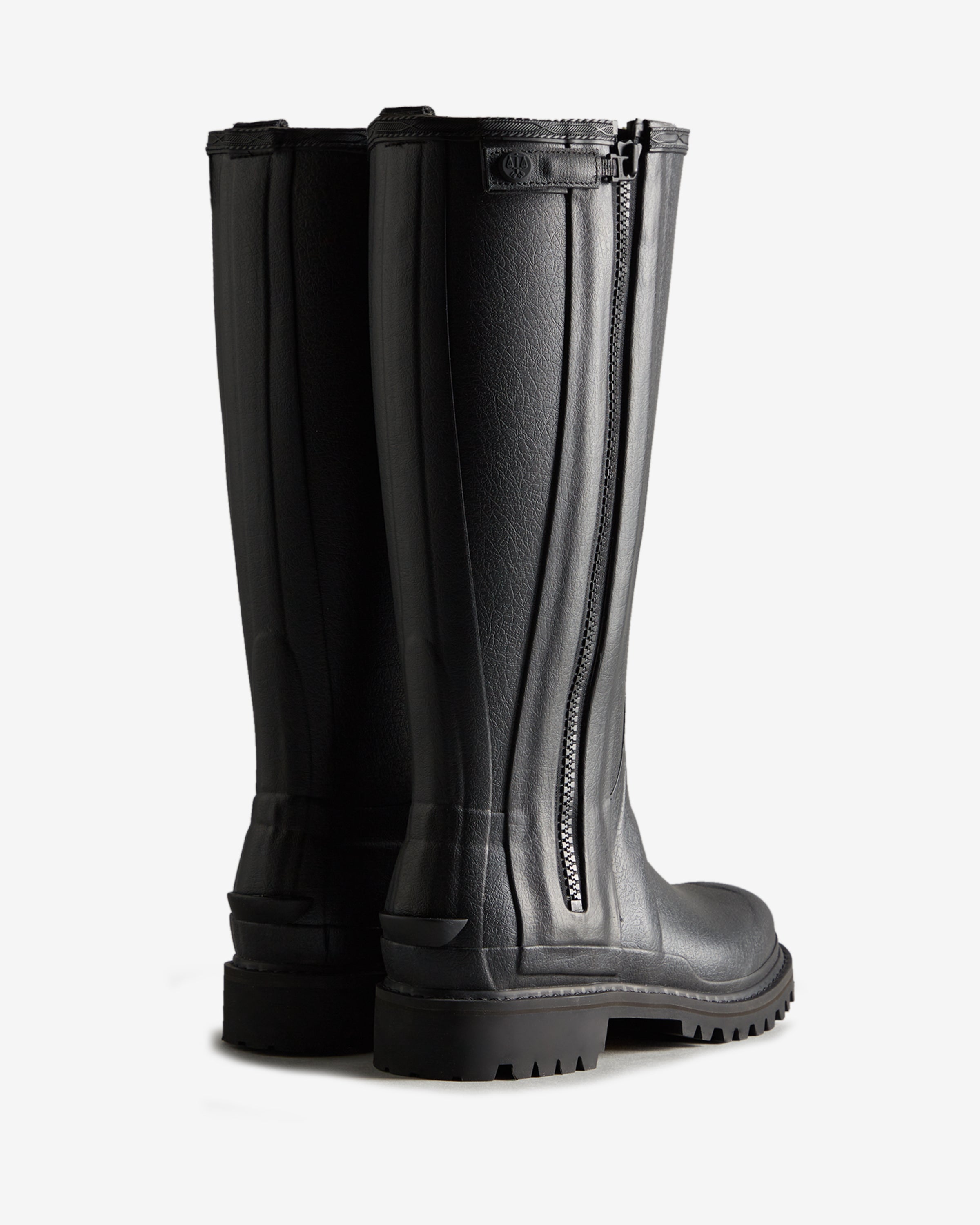 Women s Balmoral Commando Rubber Zip Tall Wellington Boots Hunter Boots UK