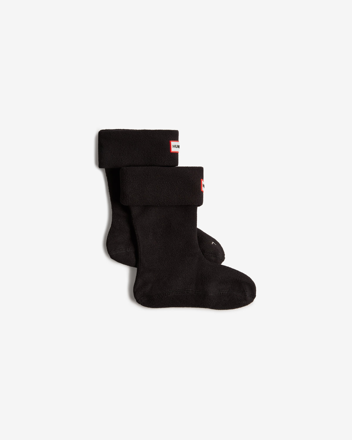 Kids Black Recycled Fleece Cuff Boot Socks