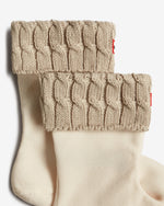 Recycled 6 Stitch Cable Cuff Short Boot Socks