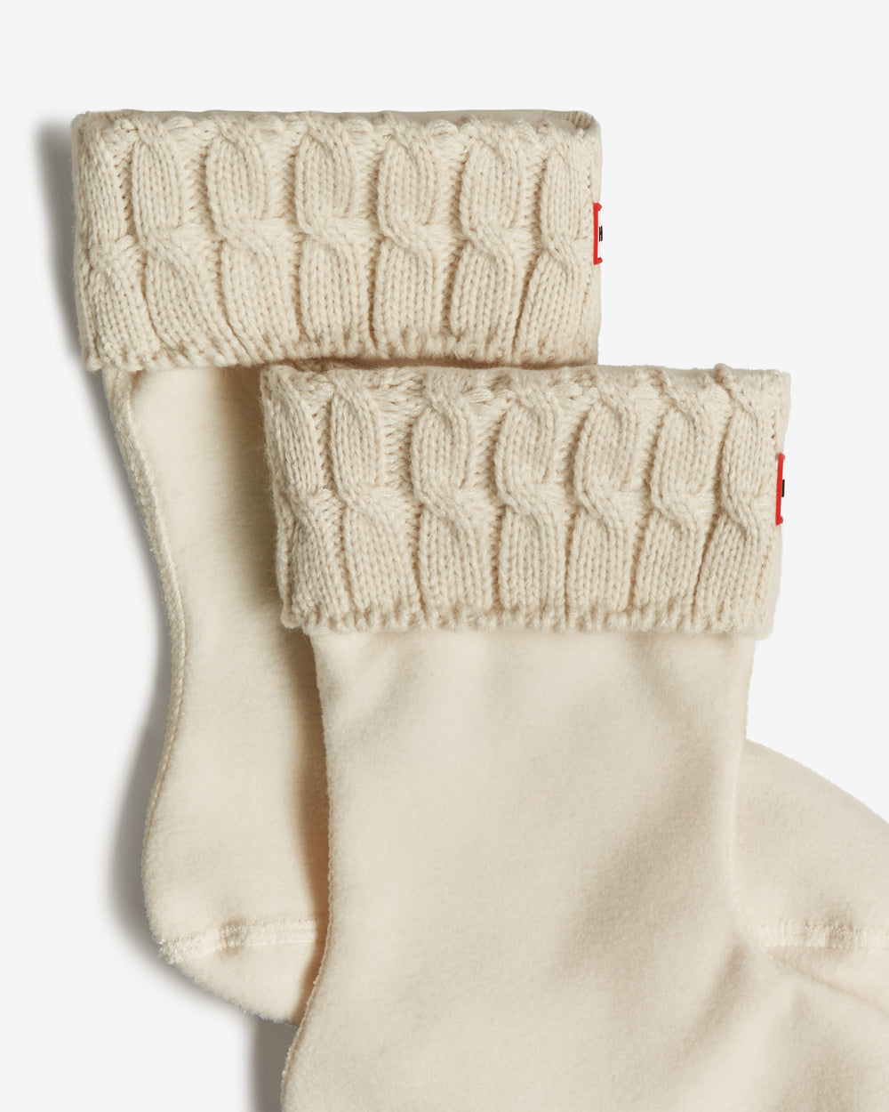 Recycled 6 Stitch Cable Cuff Short Boot Socks