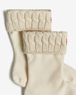 Recycled 6 Stitch Cable Cuff Short Boot Socks